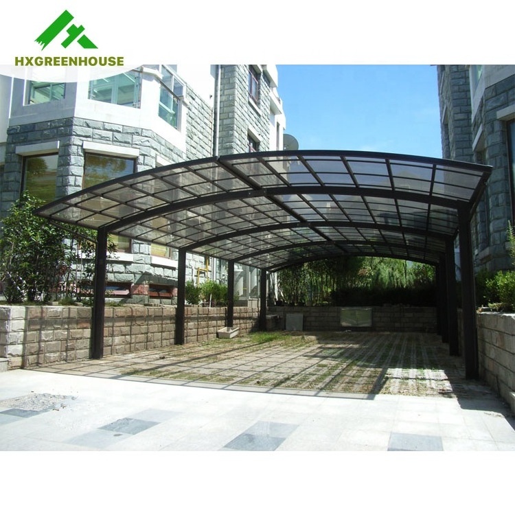 High ranking rust-proof aluminum frame polycarbonate covering carport canopy