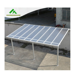 Sturdy aluminium frame hollow polycarbonate balcony patio cover