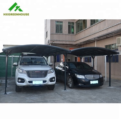 Outdoor waterproof arched roof modern designs aluminium double metal carport frame parts garages canopies carports car port