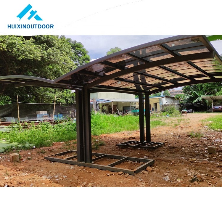 Free Standing Canopy Cover Gable Roof Riparo Aluminum Attached Car Shelter Garage Tent 2 Post Carport