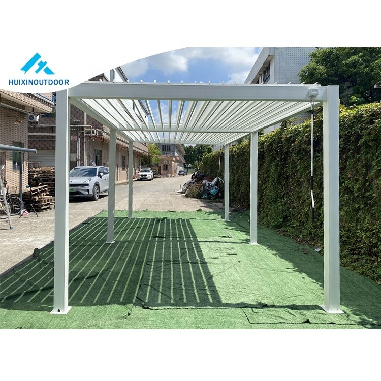 Waterproof Outdoor Aluminum Sunshade Modern Pergola Gazebo Pergola Aluminium Patio Canopy Outdoor Cover Pergola Louver Roof