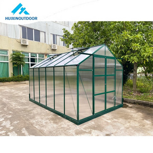 DIY aluminium frame cover garden greenhouse for plant HX65 Outdoor Garden Aluminum Green House Metal Potting Shed Greenhouse