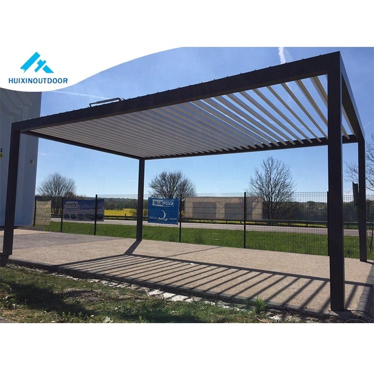 New  Gazebo Louvered Roof Kit Louver Aluminum Cover Waterproof Outdoor Exterior Pergola Metal Louver Roof Gazebo Patio