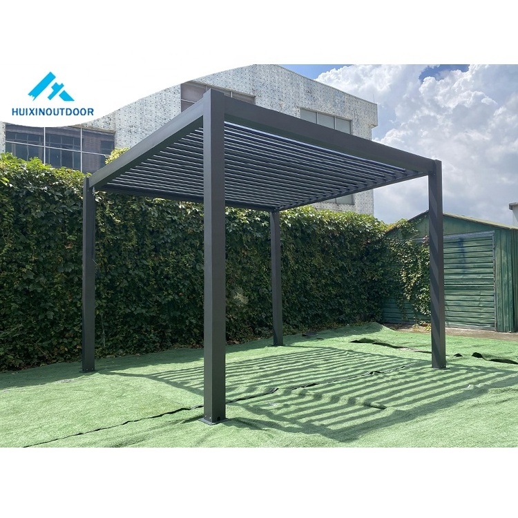 New  Gazebo Louvered Roof Kit Louver Aluminum Cover Waterproof Outdoor Exterior Pergola Metal Louver Roof Gazebo Patio