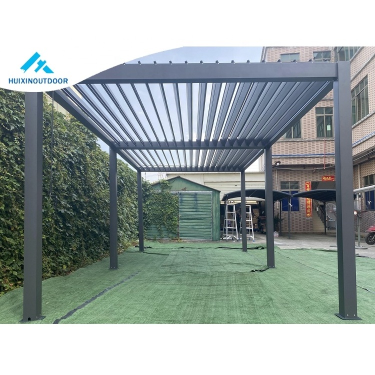 New Product System Solar Sun Shade Climatique Sunscreen Terrace Gazebo Electric Smart Pergola