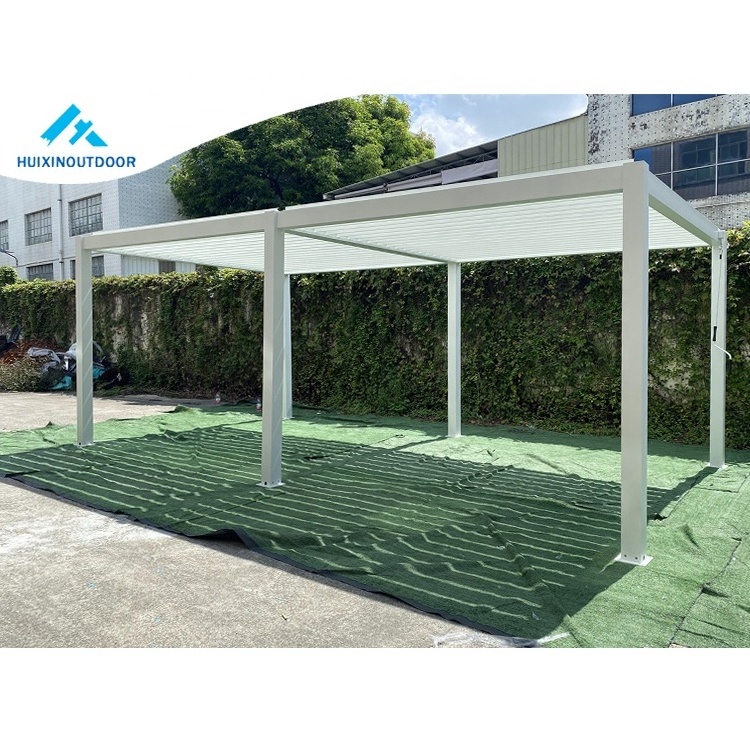 Solar bioclimatique wall mounted customised pavilion screen frame mount patio gazebo awning gazebo shade cover custom pergola