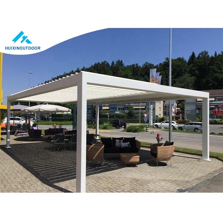 Custom Prefab Metal Arch Orthodontique Niti Aluminium Pergola Louver Led Light Car Wash Modern Gazebo For Outdoor