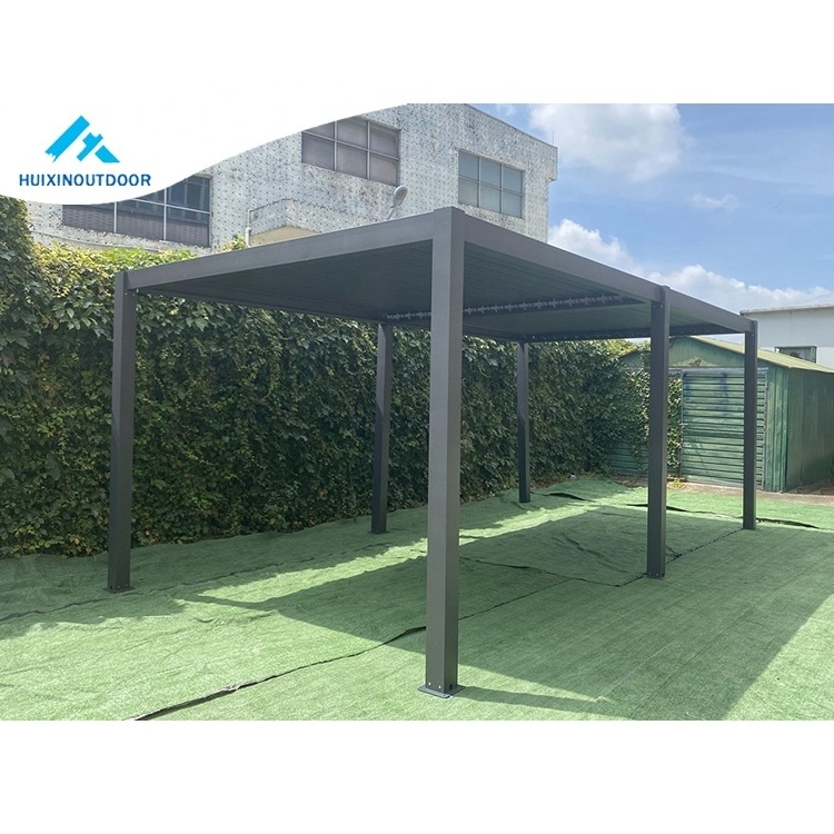 Screen printed profil arche pavilion solar panel umbrella gazebos wall mounted rectangle remote control pergola