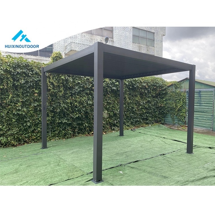 Screen printed profil arche pavilion solar panel umbrella gazebos wall mounted rectangle remote control pergola