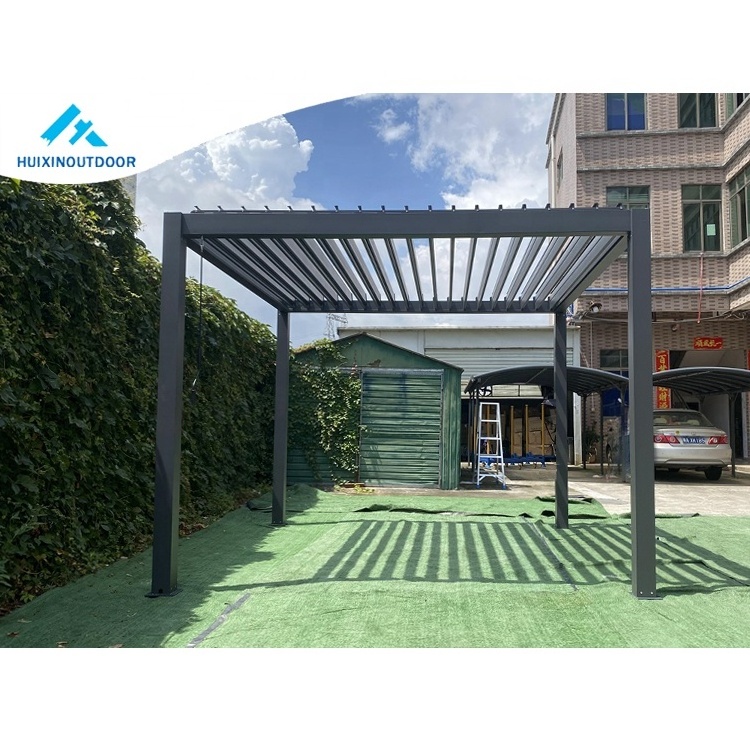 Flat Roof Canopy Net Pavilion De Madera Modern Gazebo For Outdoor Wall Pergola