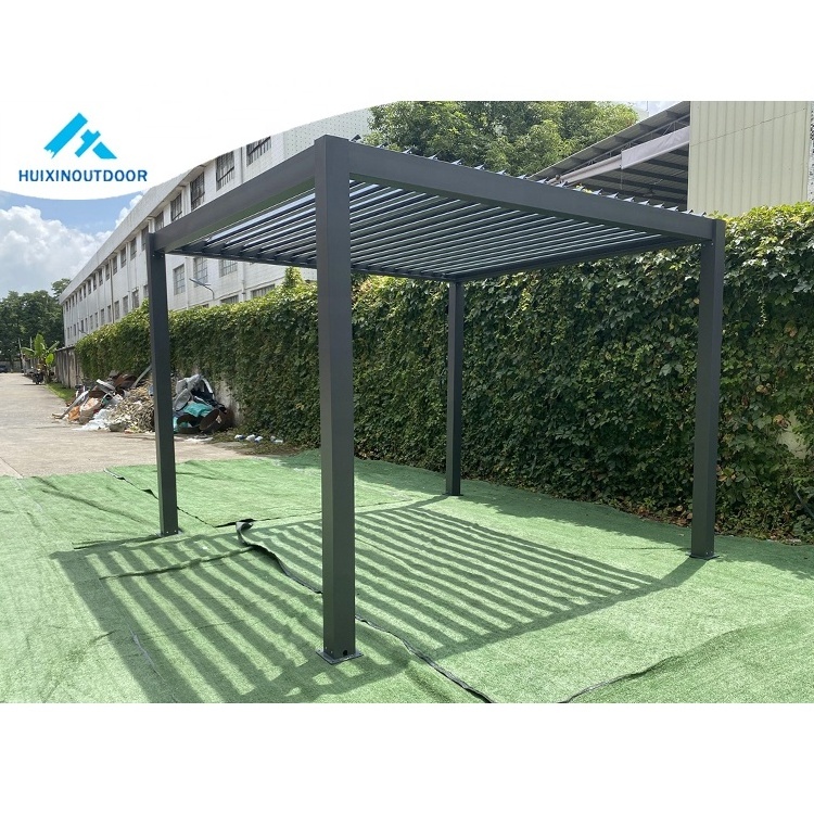 Aluminium System Prefab Gazebo Pop Up  Outdoor Waterproof Arche Rectangle  Pergola Aluminum Opening And Closing Patio  Gazebo