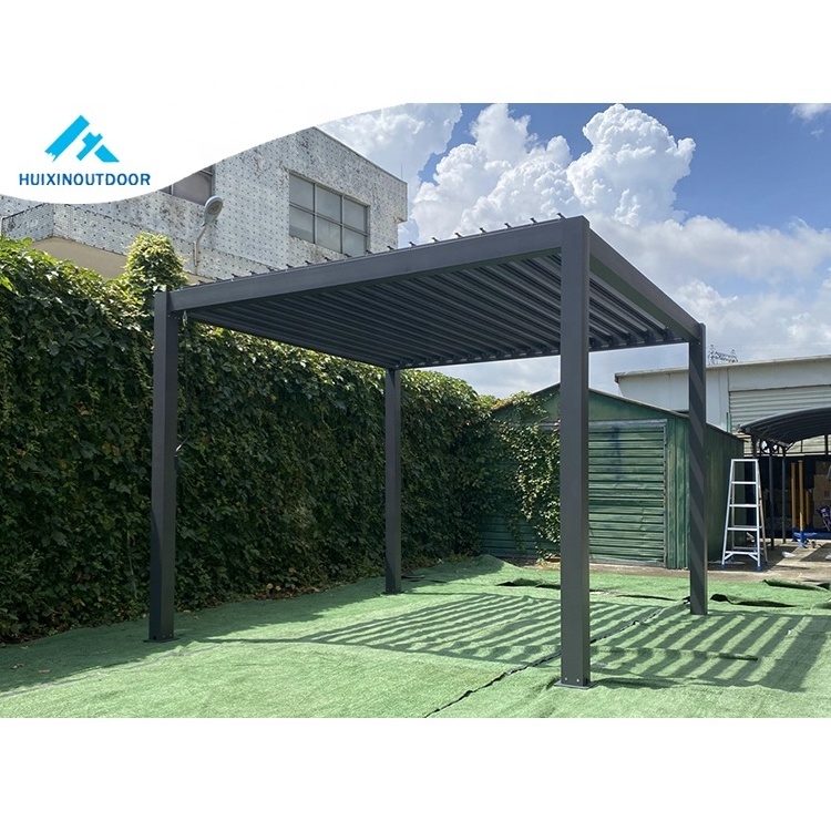 Aluminium System Prefab Gazebo Pop Up  Outdoor Waterproof Arche Rectangle  Pergola Aluminum Opening And Closing Patio  Gazebo