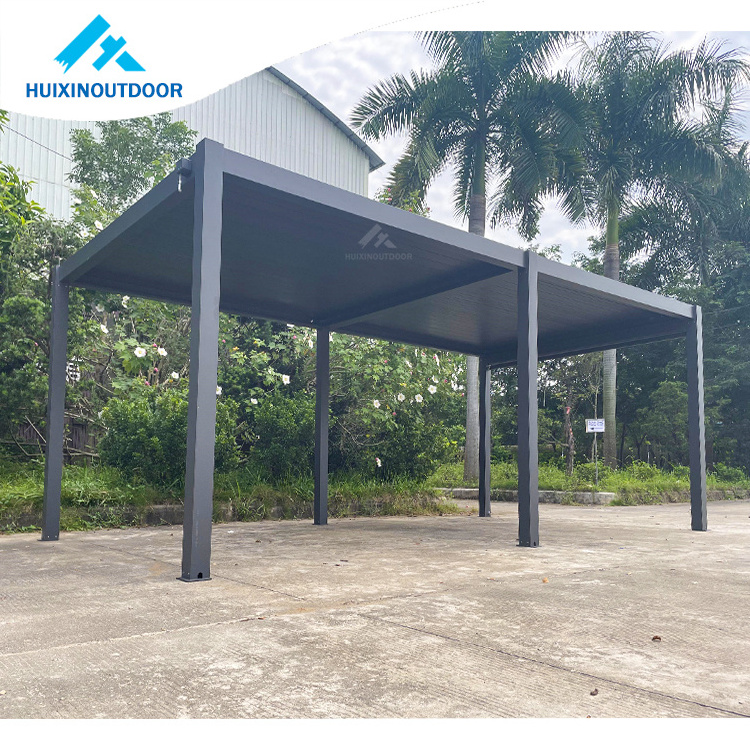 Good Quality Louver Aluminum Gazebo Waterproof And Sunroom Electric Aluminium Outdoor Roof Motorized System Pergola