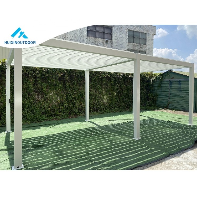 Outdoor pergola model movable canopy gazebo opening closing kitchen swing outside pergola Louvre Pergola Aluminium Wall Mounted