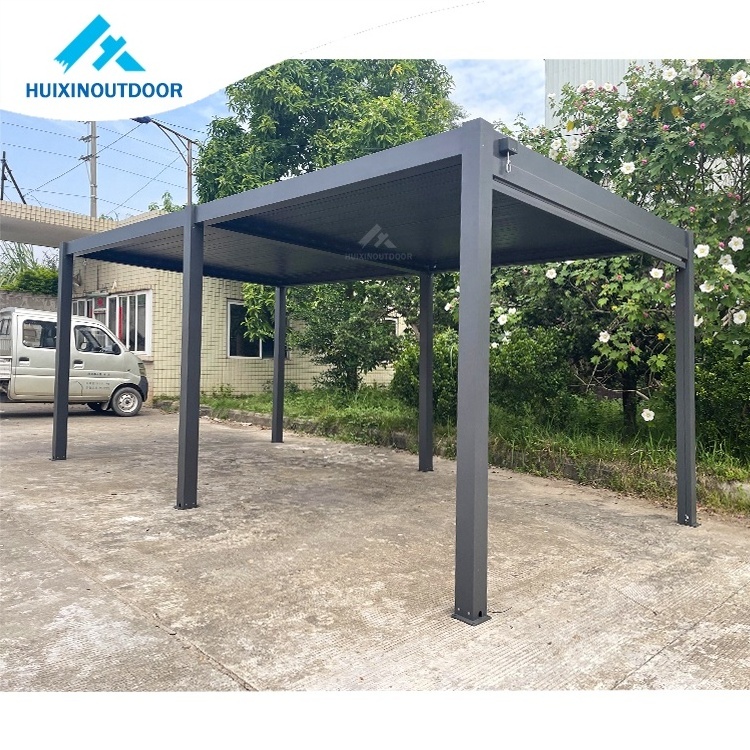 Outdoor pergola model movable canopy gazebo opening closing kitchen swing outside pergola Louvre Pergola Aluminium Wall Mounted