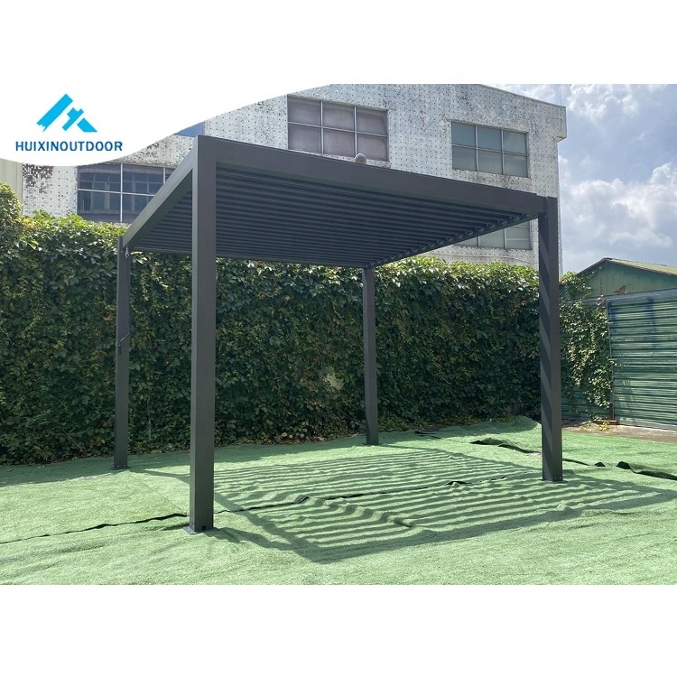 Original Roof Aluminium Gazebo House Metal Pergola Outdoor Aluminium Pergola Kits Aluminum Louvre Roof System Pergola Designs