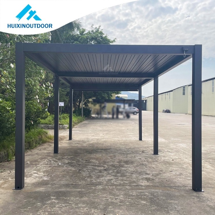 Best Gazebo Extended Roof  Wall Mounted Hardtop Patio Pergola Waterproof Aluminium Sunshade Folding Roof Pergola Awning Canopy