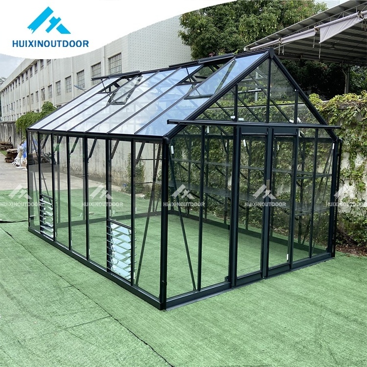 Victorian commercial glass garden greenhouse backyard mini glasshouse outdoor metal aluminum frame green house used for sale