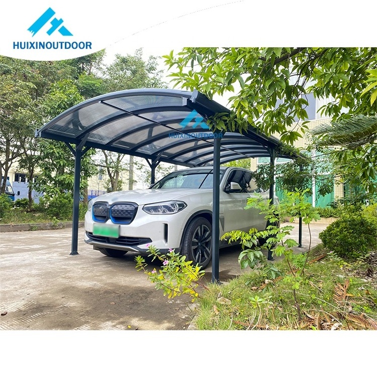 Waterproof metal car parking canopy aluminum frame shelter car port shed outdoor shade garage polycarbonate roof cover carport