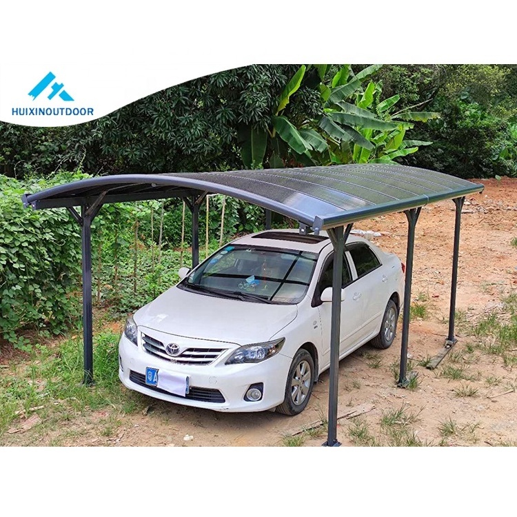 Waterproof metal car parking canopy aluminum frame shelter car port shed outdoor shade garage polycarbonate roof cover carport