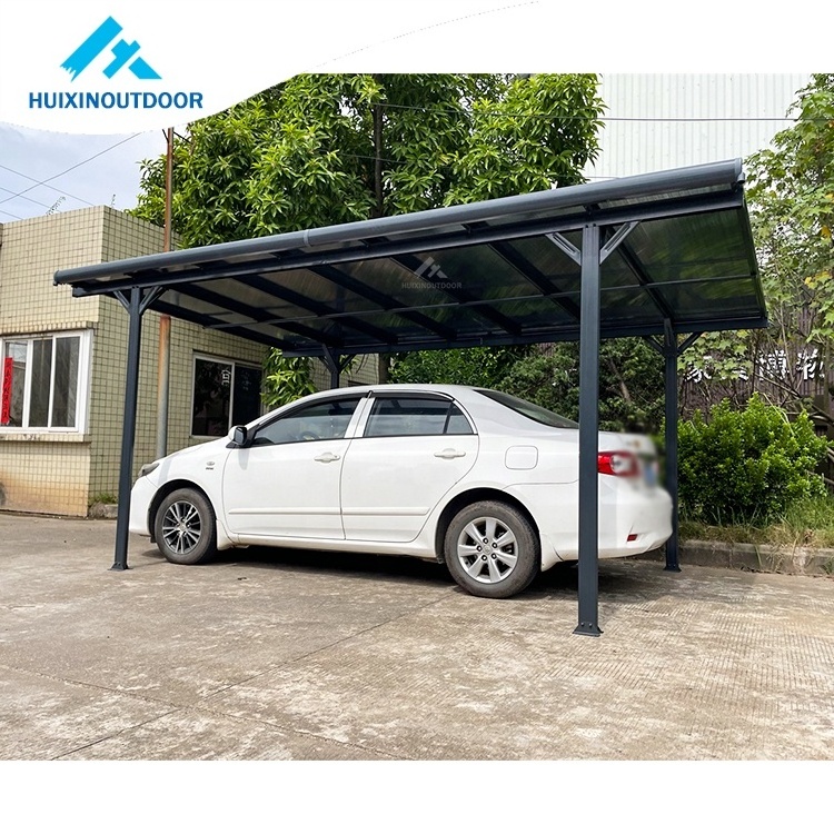 Aluminum Canopy Powder Coated Frame Shade Shelters Carport With Polycarbonate Roof Waterproof and Sunshade Aluminum Carport