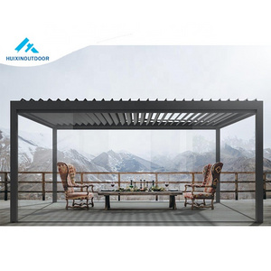 Aluminum Outdoor Gazebo Motorized Aluminium Hardtop Retractable Louvered Bracket Pergola Aluminium Bioclimatic  Pergola