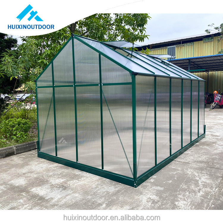 Single Span Aluminum Frame Pc Greenhouse House For Sale High Quality Polycarbonate Sheet Octagonal Garden Greenhouse