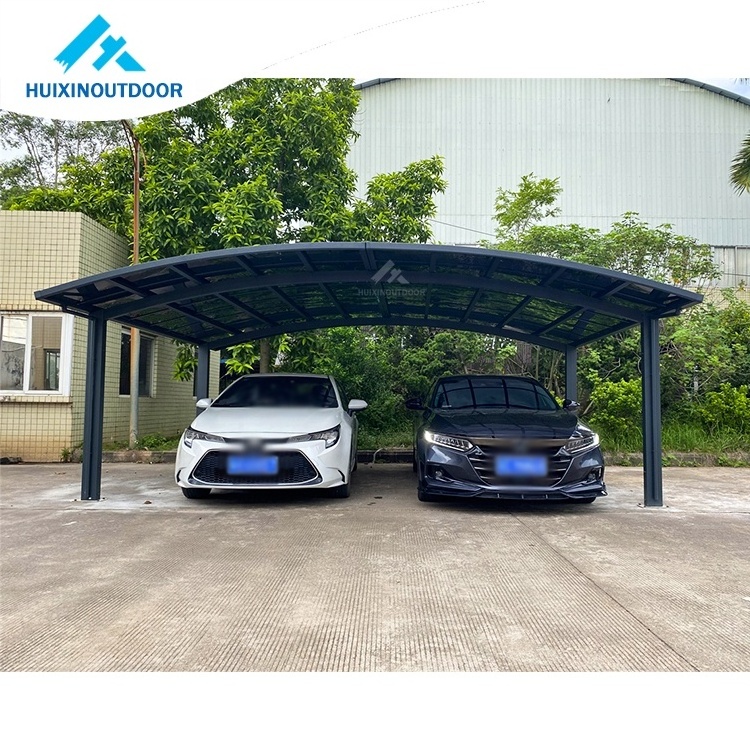 M Style Free Standing  Hot Sale New Aluminium Carports for Sale HX114  Two Post Car Shelter Aluminum Sun Shade Canopy Carport