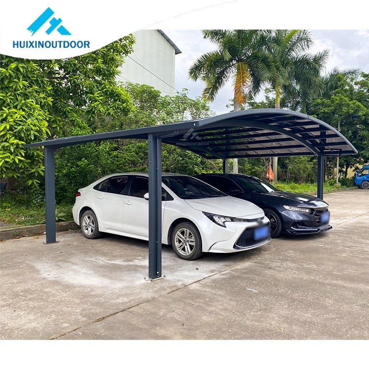 M Style Free Standing  Hot Sale New Aluminium Carports for Sale HX114  Two Post Car Shelter Aluminum Sun Shade Canopy Carport