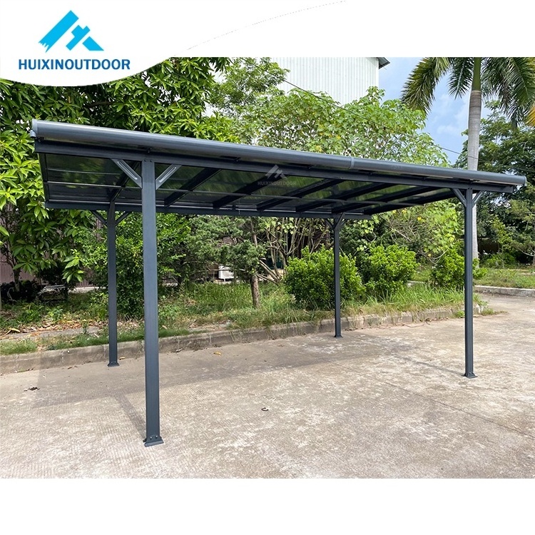 Aluminum Canopy Powder Coated Frame Shade Shelters Carport With Polycarbonate Roof Waterproof and Sunshade Aluminum Carport