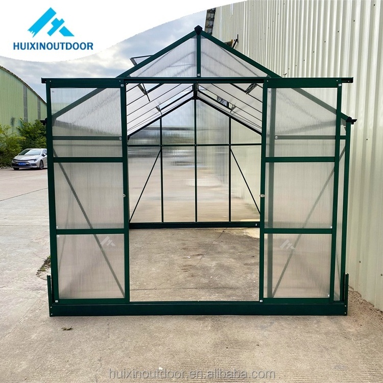 Low Cost Agriculture Walk In Hothouse With Gutter  Wholesale Cheap Home Outdoor Garden Plastic Polycarbonate Mini Greenhouse