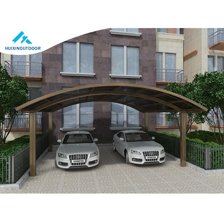 Composite Shelter 2 Car Garage Canopy Cover Modern Low Price Automatic Folding Driveway Carport