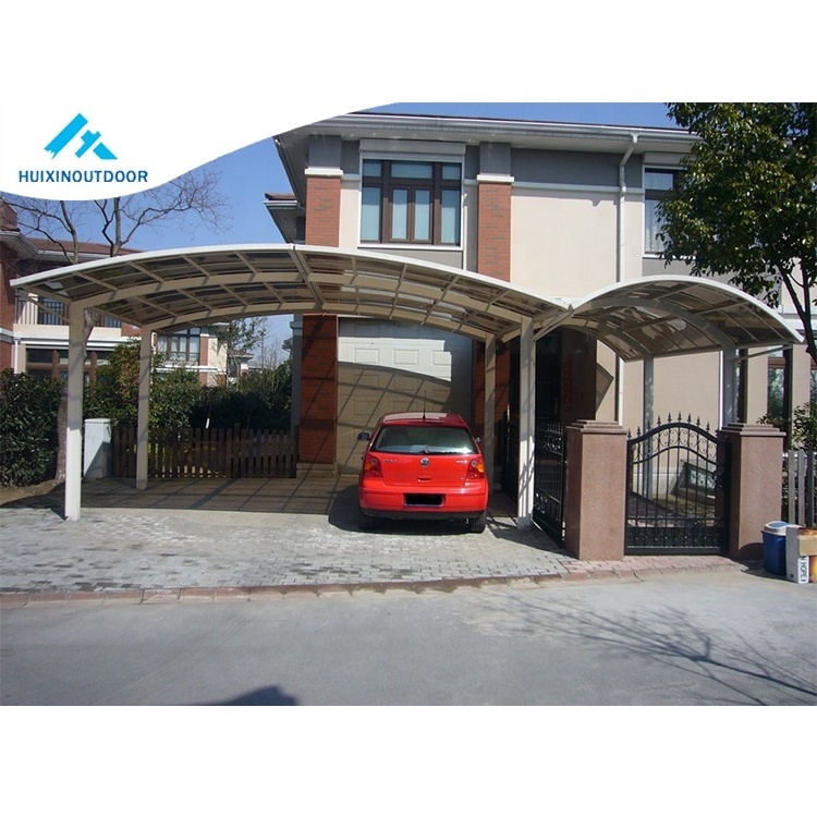 Composite Shelter 2 Car Garage Canopy Cover Modern Low Price Automatic Folding Driveway Carport