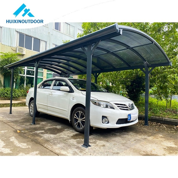 Waterproof metal car parking canopy aluminum frame shelter car port shed outdoor shade garage polycarbonate roof cover carport