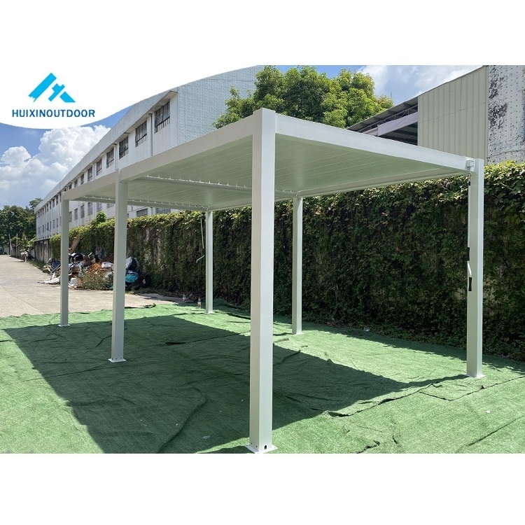 Waterproof Outdoor Aluminum Sunshade Modern Pergola Gazebo Pergola Aluminium Patio Canopy Outdoor Cover Pergola Louver Roof