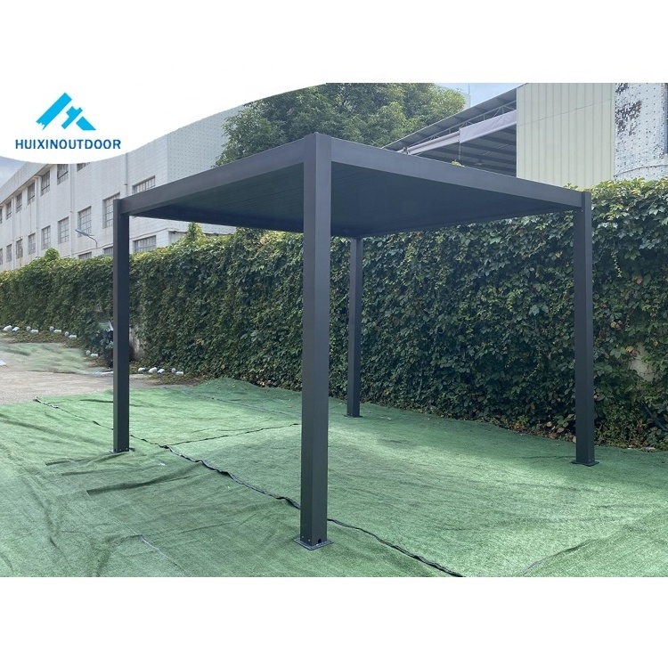 Factory Price Motorized Waterproof Canopy Pergola Motorized Louvered Roof Aluminum Pergola Bioclimate Roof Top Window Pergola