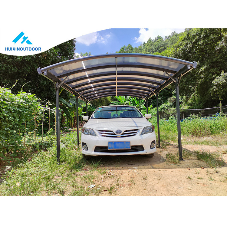 Plain Polycarbonate Shade Beton Car Garage 2 Post Cover Lean To Remote Controlled Folding Carport