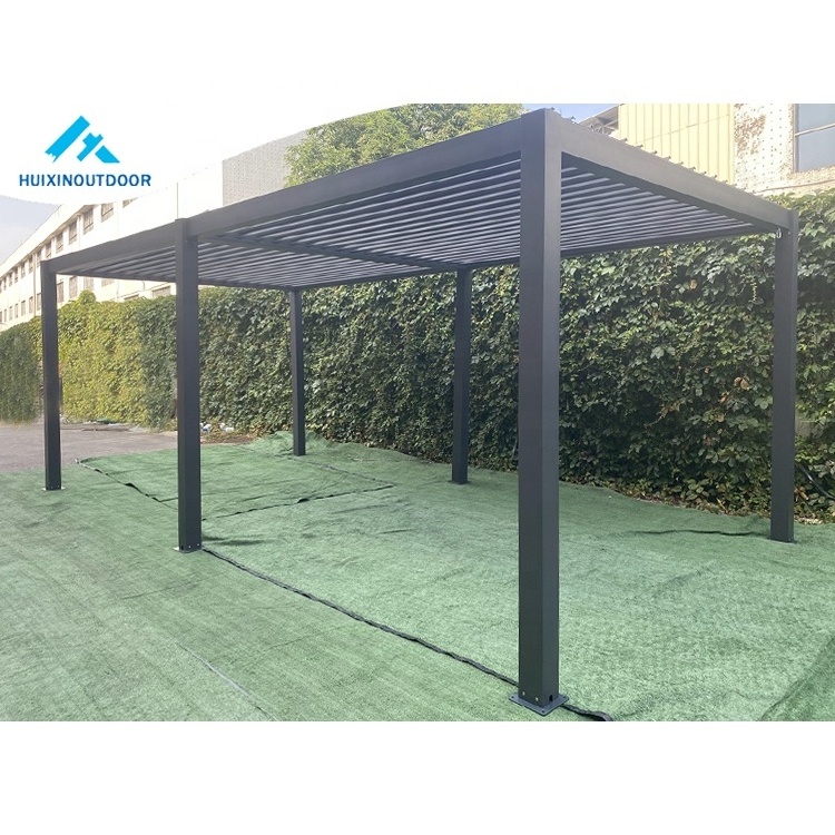 Backyard Patio Gazebo Para Garden Pavilion White Louvre Canada Modern Aluminium Pergola Waterproof Motorized Garden Gazebo