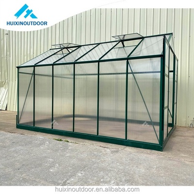 Low Cost Agriculture Walk In Hothouse With Gutter  Wholesale Cheap Home Outdoor Garden Plastic Polycarbonate Mini Greenhouse