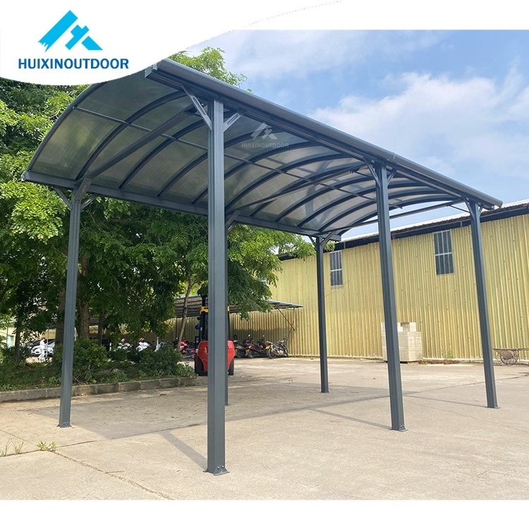 Metal Carport Waterproof Car Shelter Aluminium Polycarbonate Canopy Cover Aluminum Frame Metal Carport For Car Parking