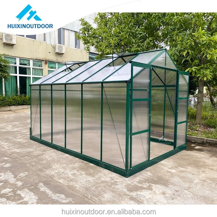 Single Span Aluminum Frame Pc Greenhouse House For Sale High Quality Polycarbonate Sheet Octagonal Garden Greenhouse