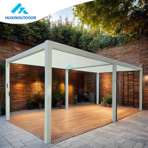 Waterproof Outdoor Aluminum Sunshade Modern Pergola Gazebo Pergola Aluminium Patio Canopy Outdoor Cover Pergola Louver Roof