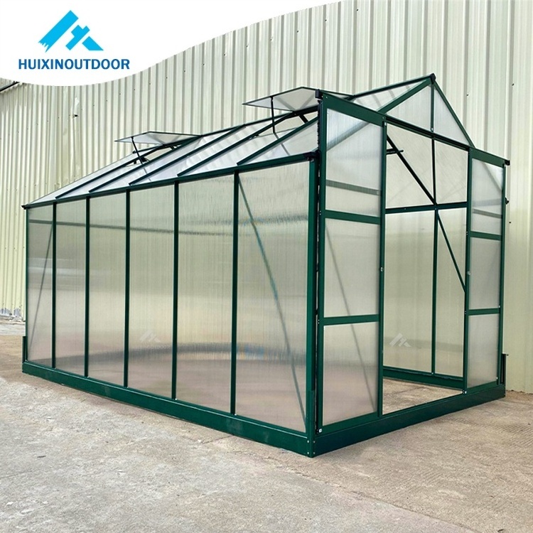 DIY aluminium frame cover garden greenhouse for plant HX65 Outdoor Garden Aluminum Green House Metal Potting Shed Greenhouse