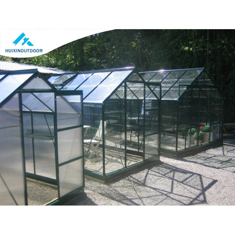 Modular prefab glass house poly green house tunnel automation sun room glass house outdoor prefab greenhouse