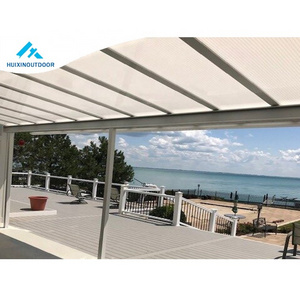 Insulated New Door Canopy Roof Pergola Aluminum Gazebo Outdoor Polycarbonate Garden Motorized Retractable Awning Patio Cover