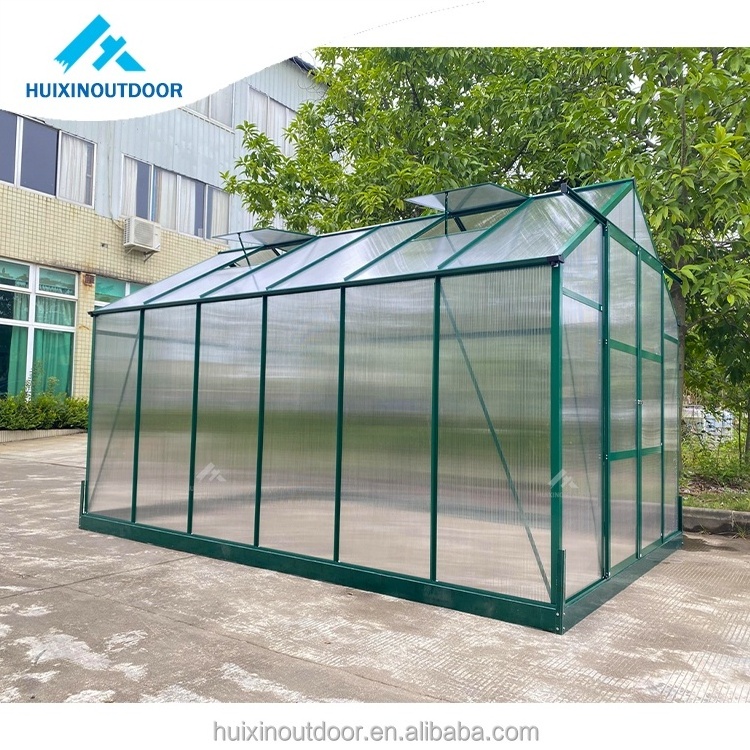 Single Span Aluminum Frame Pc Greenhouse House For Sale High Quality Polycarbonate Sheet Octagonal Garden Greenhouse