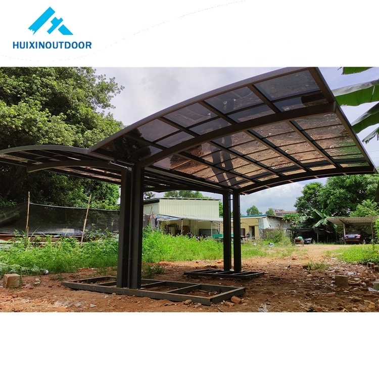 Polycarbonate Port Kit Body Charging Carport Part Shade Net Aluminum Portable Folding Minimalist Garage For Car