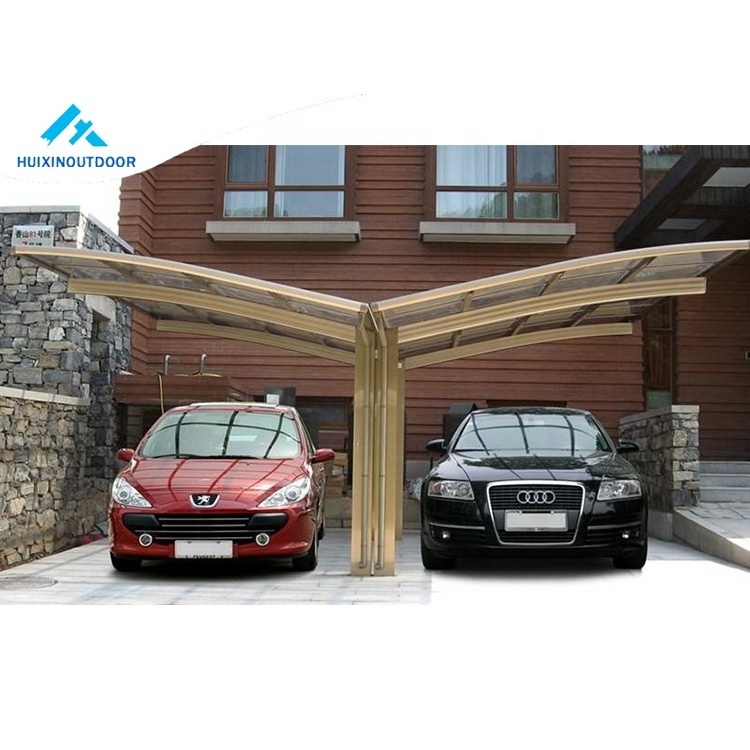 Free Standing Canopy Cover Gable Roof Riparo Aluminum Attached Car Shelter Garage Tent 2 Post Carport