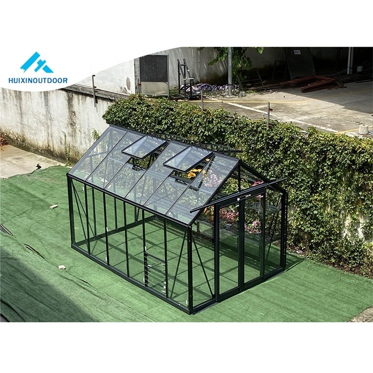 Victorian commercial glass garden greenhouse backyard mini glasshouse outdoor metal aluminum frame green house used for sale