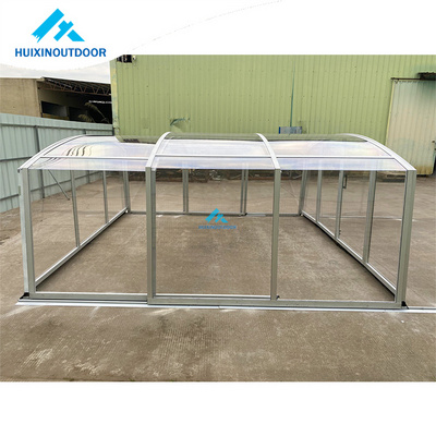 Swimming pool deck cover automatic motor polycarbonate swimming pool cover